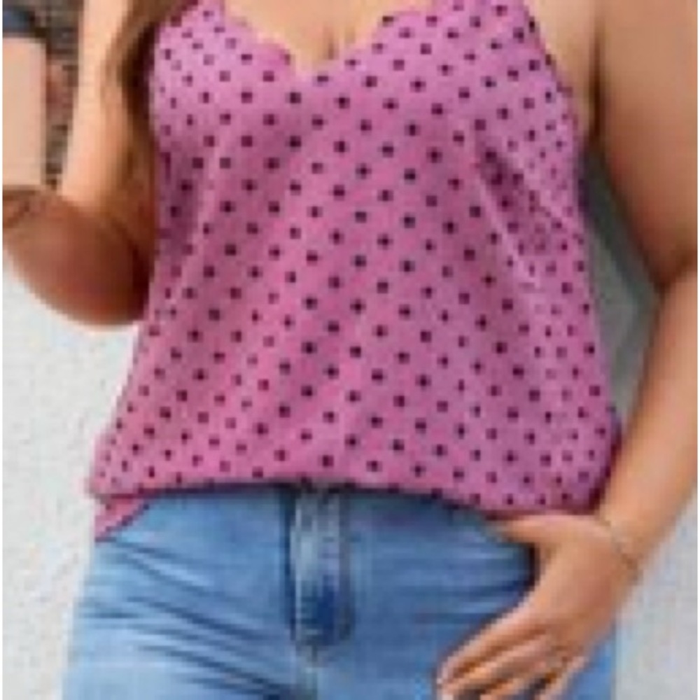 Retro vibes Polka Dot Pink Cami Top
